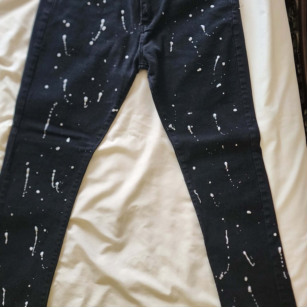 Black faded jeans size super slim